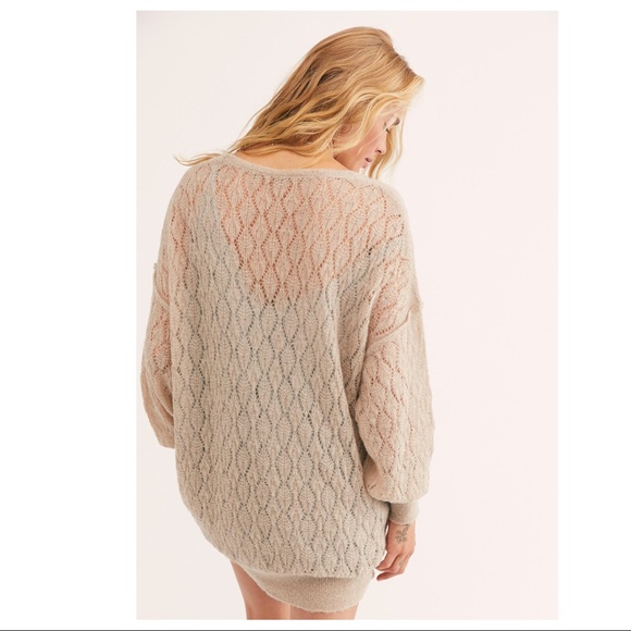 FREE PEOPLE PULLOVER TUNIC LUXE KNIT SWEATER A3C - Picture 8 of 16